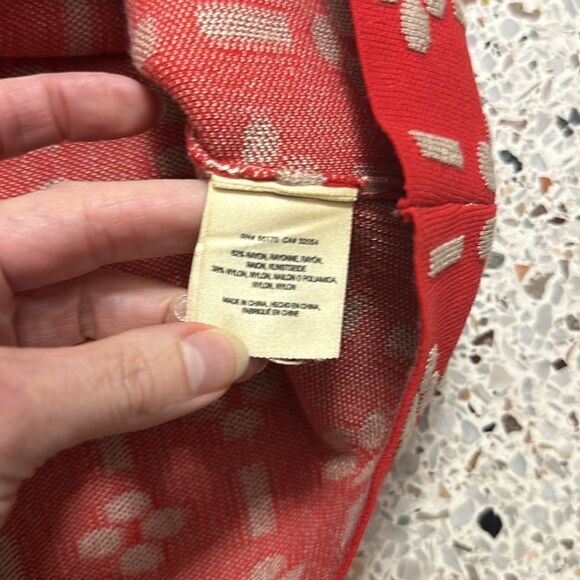 NWT Anthropologie Maeve quant mini a line orange geo print skirt knit XS - Picture 7 of 9